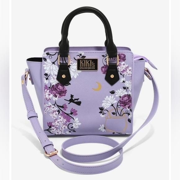 Hot Topic Handbags - Kiki's Delivery Service Floral Satchel Crossbody Bag